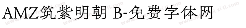 AMZ筑紫明朝 B字体转换